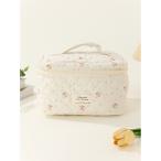 * дизайн D * vanity кейс cosme сумка цветочный принт mmvanity1225j vanity кейс vanity сумка ящик для косметики стеганое полотно 