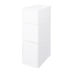 ☆ オールホワイト ☆ スリムストレージ ミディストッカー 隙間収納 25.5cm すきま収納 収納ケース 引き出し 奥行46.5