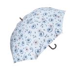 ☆ フローラルスカイ ☆ amusant sous la pluie 大きな長傘 65cm 傘 レディース 大きめ 65cm 長傘 雨傘 ワンタッチ傘 ジャンプ傘