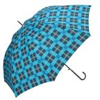☆ ネイビー ☆ 17310.マドラスチェック 傘 レディース 耐風 通販 60cm 長傘 可愛い amusant sous la pluie 耐風傘 グラスファイバー骨 丈