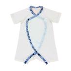 * темно-синий * Liberty принт использование * органический грузоподъемность небо . комбинированный все уход за детьми ателье органический комбинированный все baby сделано в Японии детский комбинезон-платье 