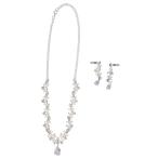 * серебряный * 2 позиций комплект ( серьги модель ) * колье серьги * серьги свадьба мелкие вещи свадебный аксессуары колье серьги 