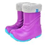 ☆ パープル ☆ 19-20cm プーキーズ スノーブーツ キッズ 子供 こども 防水 完全防水 15cm 16cm スノーシューズ 長靴 雪靴 レインブーツ 2