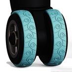 ☆ ブルー ☆ タイプ4 ☆ キャスター保護テープ キャスターカバー 静音 スーツケース キャスターカバー 8個 テープ キャスターカバーテープ