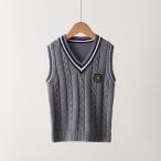 * серый * 140cm * вязаный лучший pktr1002 школьный жилет Kids вязаный Layered накладывающийся надеты ребенок одежда формальный V шея одноцветный детский 