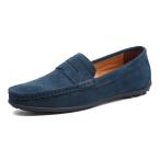 * индиго * 43(26.5cm) * мужской замша Loafer обувь для вождения pmy890 Loafer обувь для вождения мужской 