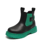 * черный × зеленый * 35(21.5cm) * Kids casual ботинки pmyshoes551a короткие сапоги Kids ботинки ребенок ботинки ребенок обувь 