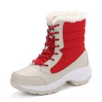 * слоновая кость × красный * 40(25cm) * боты pmysnowboot05 боты женский зима ботинки снегоступы боа ботинки 