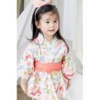 ☆ ラビット04 ☆ 90CM ☆ 浴衣 子供 女の子 浴衣 子供 女の子 ゆかた 浴衣ドレス 帯 帯付き 和服 和装 和風 和 子供服 子ども服 帯セット
