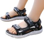 ☆ ブラック×ホワイト ☆ 35(22.5cm) ☆ キッズ サンダル 軽量 サンダル キッズ 男の子 キッズサンダル 子供 ビーチサンダル 女の子
