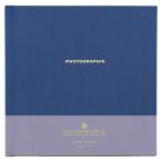 ☆ NAVY ☆ シャイン スクエアアルバム アルバム 貼る タイプ フォトアルバム 粘着 貼り付け式アルバム 写真 手作りアルバム 黒台紙