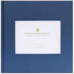 ☆ NAVY ☆ シャイン フレームアルバム アルバム 貼る タイプ フォトアルバム 粘着 貼り付け式アルバム 写真 手作りアルバム 黒台紙