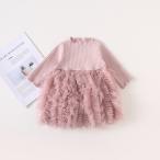 * розовый * 110cm * нежный One-piece лента весна осень ykqzv113chu-ru One-piece baby туника формальный длинный рукав 
