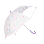☆ ユニコーンパープル ☆ 55cm ☆ キッズ長傘 女の子 傘 キッズ 女の子 50 cm 55 センチ 長傘 透明窓 おしゃれ かわいい 子供用
