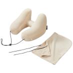 * бежевый * подушка для шеи с капюшоном . место хранения сумка имеется подушка для шеи складной воздух подушка с капюшоном . самолет путешествие путешествие воздушный воздух 