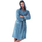 ショッピングLuxury SEYANTE Luxury Turkish Cotton Terry Men's Hooded Bathrobe   Prem 並行輸入品