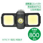 LED投光ライト 投光器 LED ライト 小型 防水 カラビナ 充電式 作業灯 ランタン ミニ COB 懐中電灯 釣り アウトドア キャンプ 登山 屋外 防災 sl101