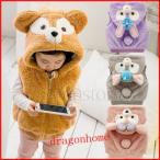  боа лучший лучший детская одежда животное рисунок с капюшоном . без рукавов с хлопком лучший толстый осень-зима симпатичный tops внешний защищающий от холода теплый 