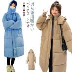 レディース メンズ ロング丈 ベンチコート 無地 フード付き キルティングコート 防寒コート アウター 中綿コート 厚手コート 中綿 ベンチコート ロ