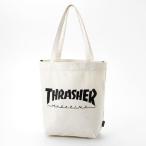 「THRASHER」綿キャンパス帆布製トートバックアイボリー×マグロゴ