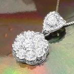 ダイヤモンドネックレス 豪華 あすつく pt900 0.5ct フラワーダイヤモンド ペンダント ネックレス SIクラス 無色透明 F~Dカラー GOOD~VERYGOOD