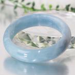 アクアマリン バングル 腕輪 ブレス ブレスレット Bangle アクア aqua 緑柱石 ミルキーアクア 天然石 【女性用Sサイズ】
