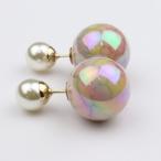 Yahoo! Yahoo!ショッピング(ヤフー ショッピング)2way ダブル パール ピアス 耳飾り ジュエリー ハピアス ピアスイヤリング アクセサリー