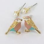 Yahoo! Yahoo!ショッピング(ヤフー ショッピング)バード（鳥） パール ピアス 耳飾り ジュエリー ハピアス ピアスイヤリング アクセサリー