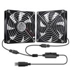 GDSTIME USB вентилятор,2 полосный 12025 120mm x 25mm 5V DC USB охлаждающий вентилятор, кейс вентилятор ось . вентилятор вытяжной вентилятор настольный . способ 