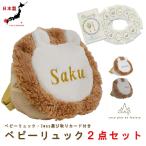 ベビーリュック　選び取りカード　２点セット　名入れ　赤ちゃん　リュック　一歳　誕生日　一升餅　2way キッズ　ワッフル　ライオン　caf-0056card2set