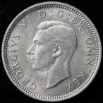  Англия George 6.1945 год 6 пенсов серебряная монета 