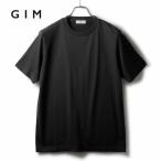 GIM / ジム プラチナフェイスコットン半袖クルーネックTシャツ (ブラック)