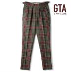 GTA /ji- чай a- tartan в клетку шерсть 2 плиссировать g LUKA брюки (GHURKA SARTORIALE/17868)( оливковый основа style )