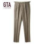 GTA / ジーティーアー ウールサキソニーサイドアジャスター付き2プリーツテーパードパンツ(HERRICK/17385) (ブラウンベージュ)
