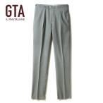 GTA / ジーティーアー ウールサージサイドアジャスター付き1プリーツパンツ(SERGIO JP/16000) （ライトグレー）