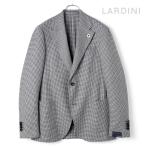 LARDINI / ラルディーニウールシルクサマーツイード千鳥格子柄2Bジャケット(SPECIAL L)（ライトグレー×ブルー×ブラック）