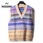 MISSONI/ミッソーニマルチカラーボーダー柄ウールナイロンアルパカモヘ...