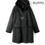 RUFFO / ルッフォムートンレザーフーデッドコート(RUFFO109W)（ブラック）