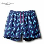 Seaward & Stearn / シーワード&スターン スクーター柄ナイロンプリントスイムショーツ (ネイビー基調)