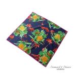 Seaward & Stearn /si- слово &s Turn хлопок шелк тропический рисунок pocket square ( темно-синий основа style )