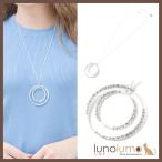 Yahoo! Yahoo!ショッピング(ヤフー ショッピング)メール便送料無料 ネックレス ペンダント ロングネックレス レディース メタル サークル 艶消し 白 ラインストーン N