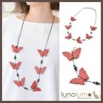 Yahoo! Yahoo!ショッピング(ヤフー ショッピング)メール便送料無料 天然素材 蝶モチーフのレッドウッドネックレス N