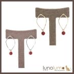 Yahoo! Yahoo!ショッピング(ヤフー ショッピング)メール便送料無料 クラシカルレッド ひねりオーバルメタルとレッドボールのピアス R