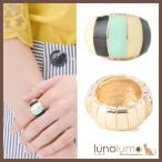 Yahoo! Yahoo!ショッピング(ヤフー ショッピング)メール便送料無料 指輪 レディース フリーサイズ ターコイズ ストライプ ゴールド ストレッチリング N