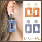 Yahoo! Yahoo!ショッピング(ヤフー ショッピング)メール便送料無料 SALE イヤリング レトロ レディース 大ぶり メタル マーブル柄 流行 大きめ 樹脂パーツ フレーム E