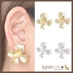 Yahoo! Yahoo!ショッピング(ヤフー ショッピング)メール便送料無料 イヤリング レディース メタル 花 フラワー 艶消し ゴールド シルバー 大ぶり