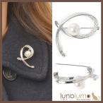 Yahoo! Yahoo!ショッピング(ヤフー ショッピング)メール便送料無料 ブローチ レディース パール メタル シルバー キラキラ プレゼント フォーマル 上品 B