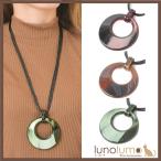 メール便送料無料 ネックレス レディース ピンク 緑 ブラウン マーブル マーブル柄 サークル ボリューム 大ぶり N