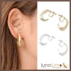 Yahoo! Yahoo!ショッピング(ヤフー ショッピング)メール便送料無料 イヤリング レディース ゴールド シルバー メタル セミフープ トレンド 艶消し 個性的 E