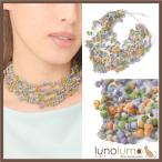 Yahoo! Yahoo!ショッピング(ヤフー ショッピング)メール便送料無料 ネックレス チョーカーネックレス ウッド ウッドビーズ 天然素材 紫 緑 オレンジ カジュアル N